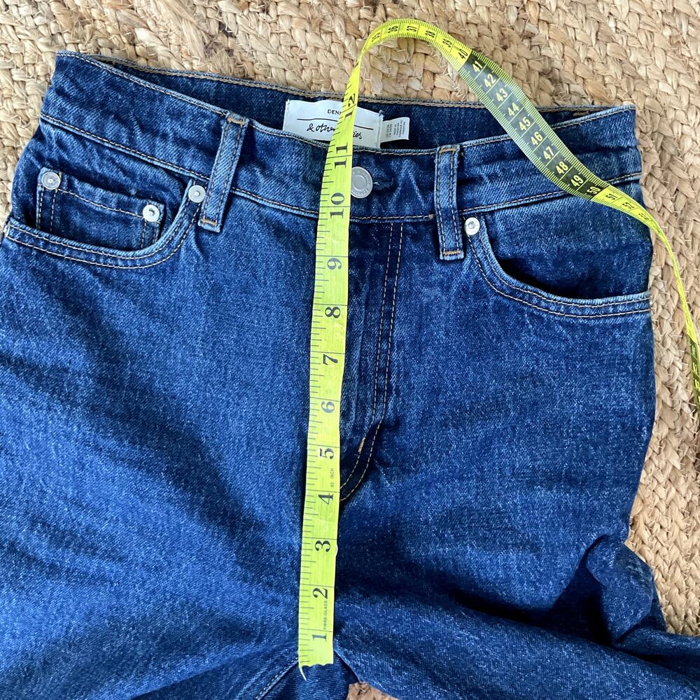 & Other Stories Denim Wide Leg High Rise Jeans Women's US 4 Medium Wash - Picture 7 of 7